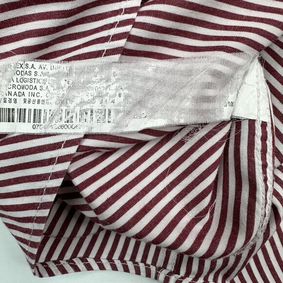 Zara Men’s Red White Slim Fit Striped Button Down Career Dress‎ Shirt L/C41.25 - Picture 7 of 11